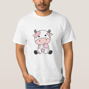 Strawberry Cow Cute Pink Strawberry Cow Kawaii T-Shirt