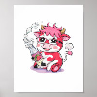 Strawberry Cow Kawaii Anime Strawberry Milk _5