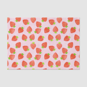 Strawberry Cream Pattern Pretty Pink Red Tissue Paper