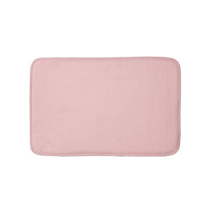 Strawberry Cream Solid Colour Print, Pastel Pink Bath Mat