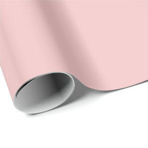Strawberry Cream Solid Colour Print, Pastel Pink Wrapping Paper