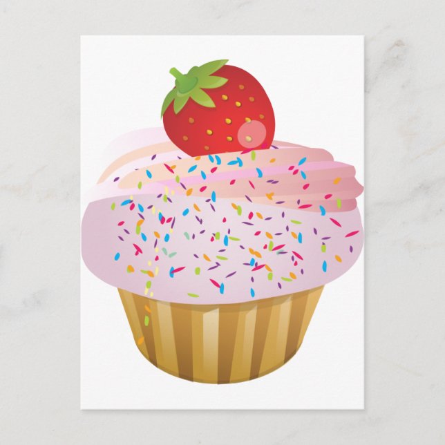 Strawberry Cupcake Postcard (Front)