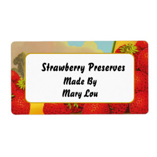 Strawberry Custom Vintage Fruit Labels