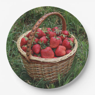 Strawberry Cute Fruit Agriculture Sweet Dessert Paper Plate