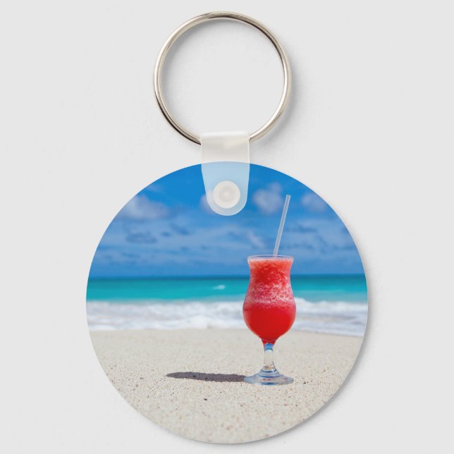 Strawberry Daiquiri 2.25" Basic Button Keychain (Front)