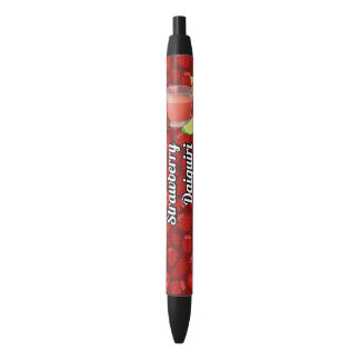 Strawberry Daiquiri Black Ink Pen