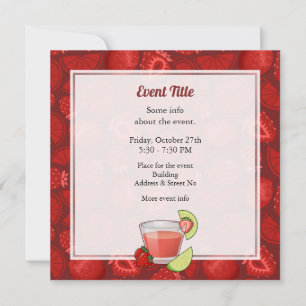 Strawberry Daiquiri Invitation