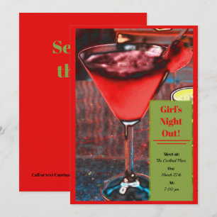 Strawberry Daiquiri Invitation