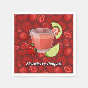 Strawberry Daiquiri Paper Napkins