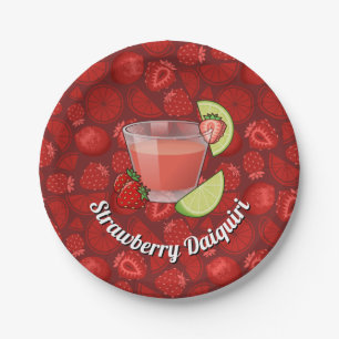 Strawberry Daiquiri Paper Plates