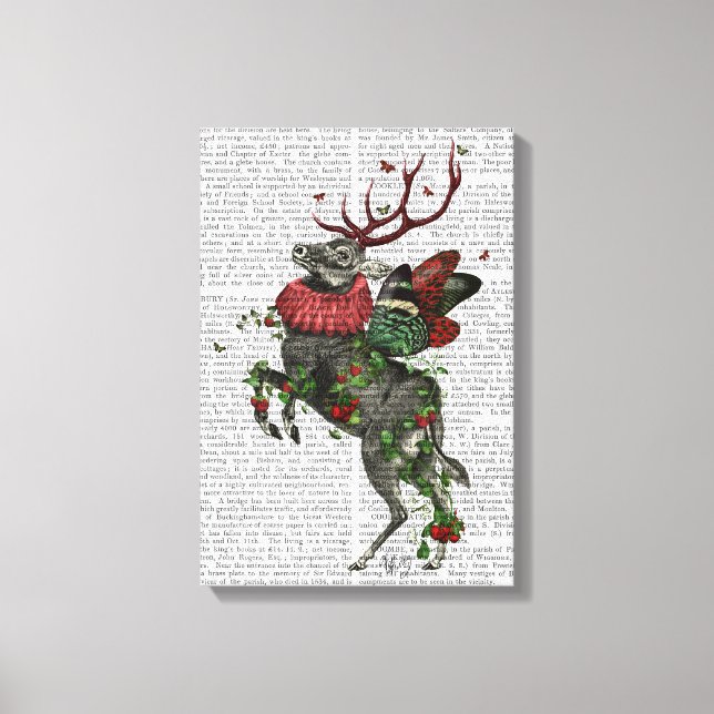 Strawberry Deer Canvas Print (Front)