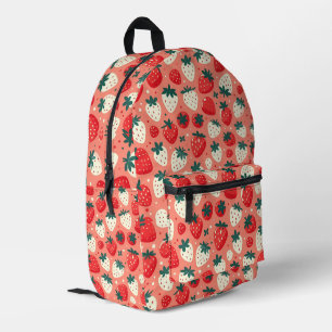 Strawberry Delight Pattern Printed Backpack