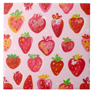 Strawberry Delight Pattern Tile