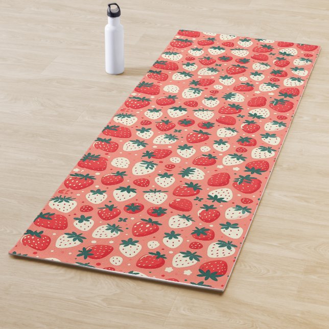 Strawberry Delight Pattern Yoga Mat (In Situ)