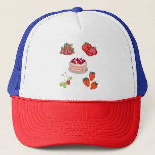 Strawberry Delights – Cute Illustration of Berries Trucker Hat