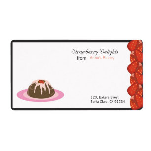 Strawberry delights - Food container labels