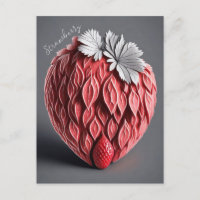 Strawberry Design on grey background