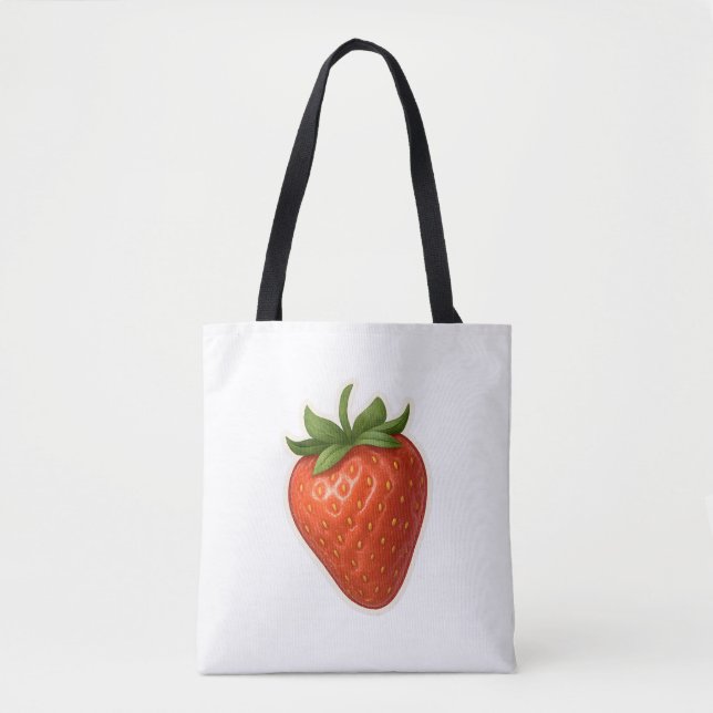 Strawberry Design Tote Bag (Front)