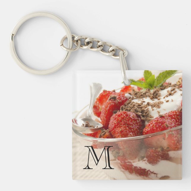 Strawberry Dessert With Fresh Yogurt Keychain (Front)