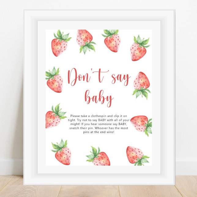Strawberry - Don't say baby  Poster (Creator Uploaded)