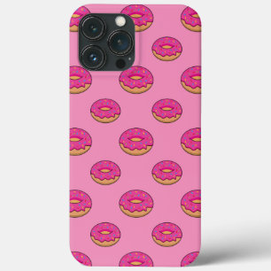 Strawberry Doughnut with Sprinkles Cartoon iPhone 13 Pro Max Case