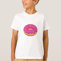 Strawberry Doughnut with Sprinkles Cartoon