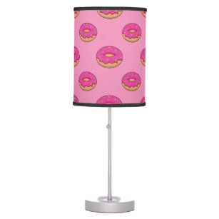 Strawberry Doughnut with Sprinkles Cartoon Table Lamp