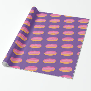 Strawberry Doughnuts Wrapping Paper