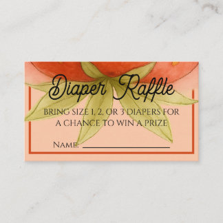 Strawberry Dreams Diaper Raffle Ticket Enclosure Card