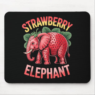 Strawberry Elephant Cute Meme Kids Italian Brainro Mouse Pad