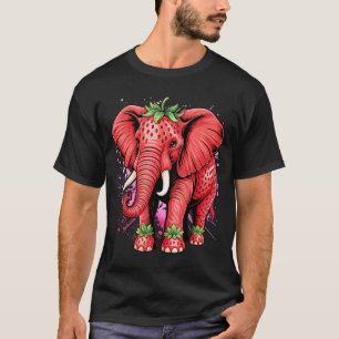 Strawberry Elephant Italian Brain Rot Meme Birthda T-Shirt