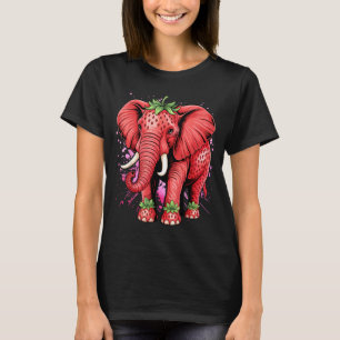 Strawberry Elephant Italian Brain Rot Meme Birthda T-Shirt