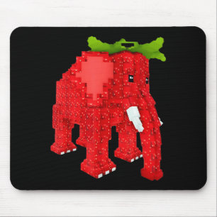 Strawberry Elephant  Mouse Pad