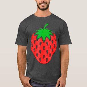 Strawberry Embroidery look   cute cool and T-Shirt