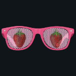Strawberry Eyes Funny Pink Fruit Shades<br><div class="desc">Cool strawberries decorate these pretty pink sunglasses for fruit lovers to wear in tropical places like a beach in Hawaii. I love summer birthday parties with food themes.</div>