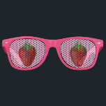 Strawberry Eyes Funny Pink Fruit Shades<br><div class="desc">Cool strawberries decorate these pretty pink sunglasses for fruit lovers to wear in tropical places like a beach in Hawaii. I love summer birthday parties with food themes.</div>