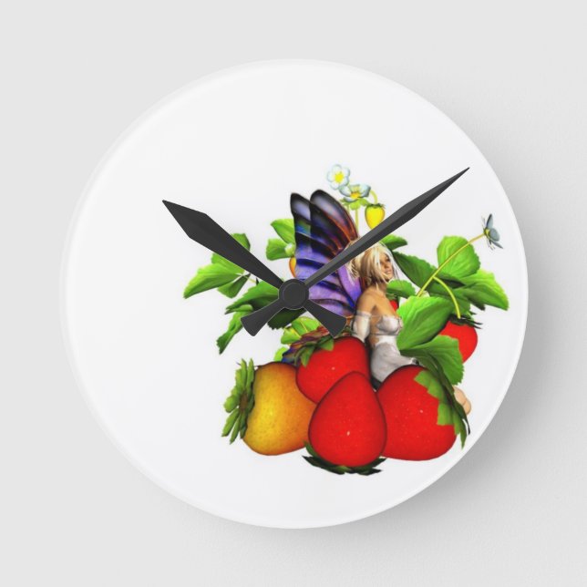 Strawberry Fairy Clock (Front)