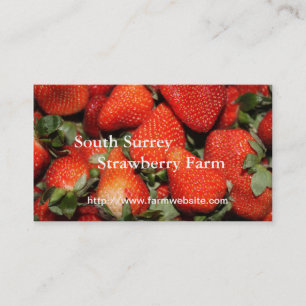 strawberry farm business card