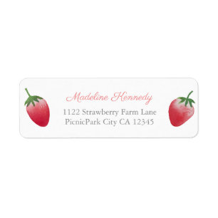 Strawberry Farmer's Market Party Adresse de retour
