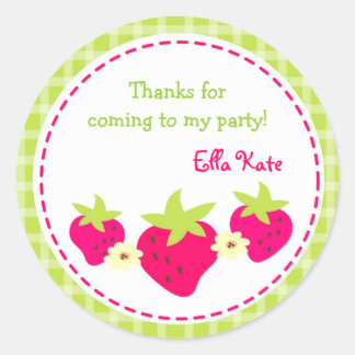 Strawberry Favour Stickers Envelope Seals