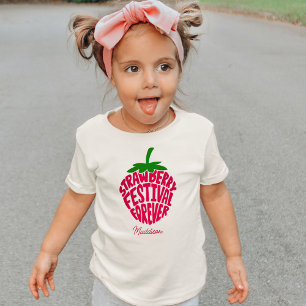 Strawberry Festival Forever Cute Customizable Baby T-Shirt