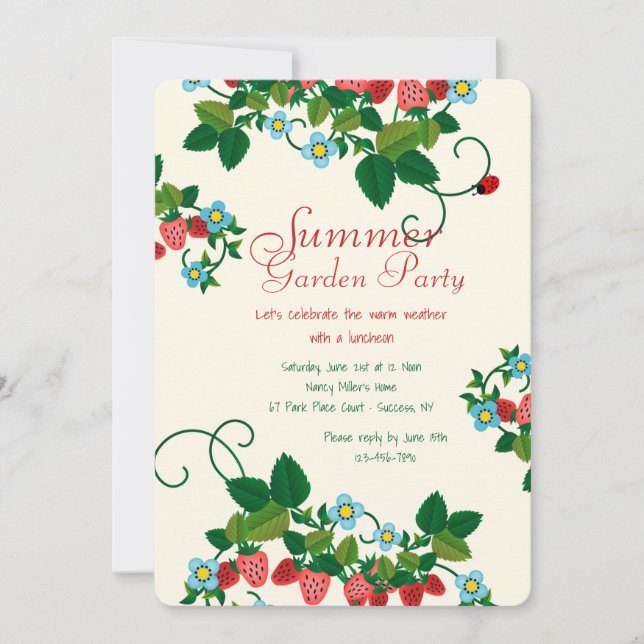 Strawberry Field Invitation (Front)