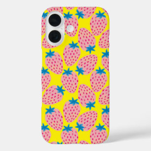 Strawberry Field Yellow iPhone 16 Case