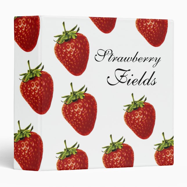 Strawberry Fields Forever Office Binder Folder (Front/Spine)