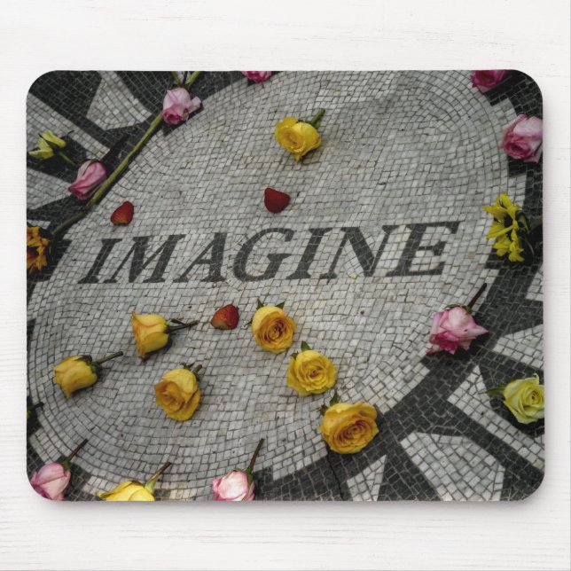 Strawberry Fields in Central Park, NYC Mouse Pad (Front)