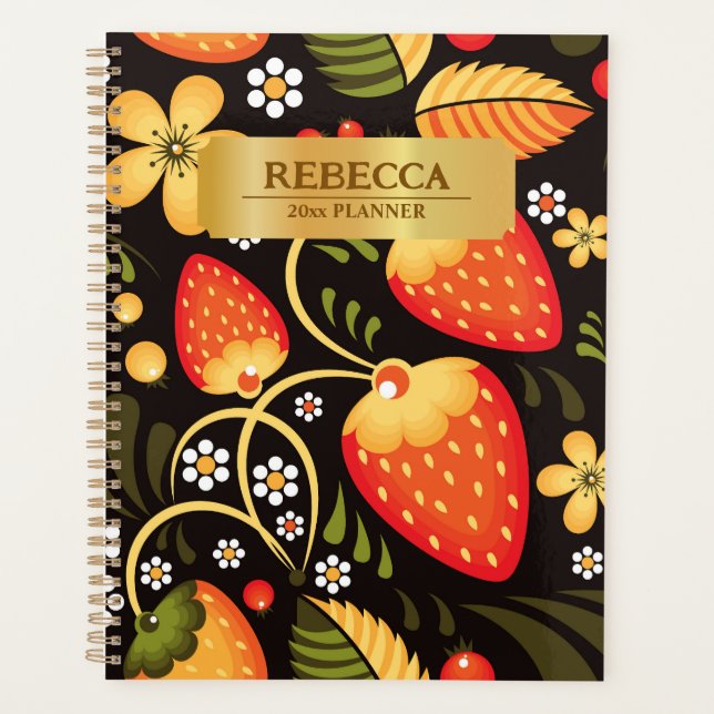 Strawberry Fields Khokhloma 2025 Planner (Front)