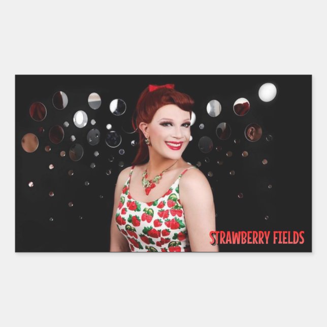 Strawberry Fields Mirror Photo Stickers (Front)