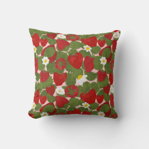 Strawberry Fields Throw Pillow