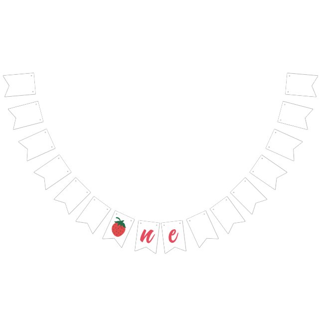 Strawberry First Birthday Bunting Flags (All)