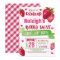 Strawberry First Birthday Invitation